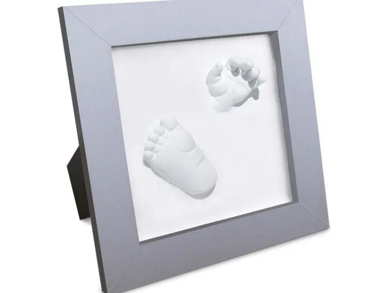 Dooky 3D-Abdruckset Happy Hands Deluxe Silber, 23 x 23 cm
