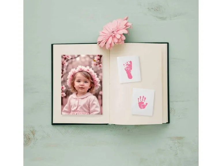 Dooky Handabdruck-Set Pink, 12 x 10 cm