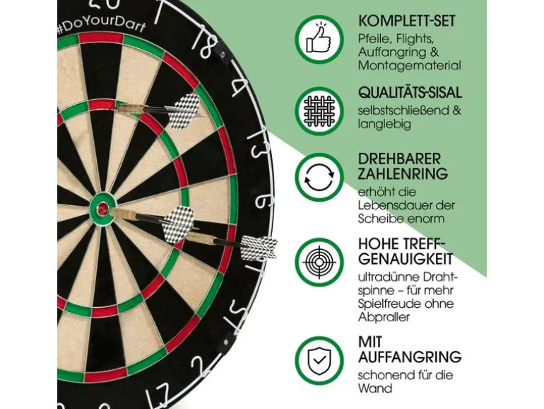 DoYourDart Dartboard mit Dart-Surround 45 cm