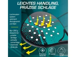 DoYourSports Padelschläger 46.5 cm Starter Set 4-tlg. Schwarz