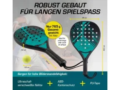 DoYourSports Padelschläger 46.5 cm Starter Set 4-tlg. Schwarz