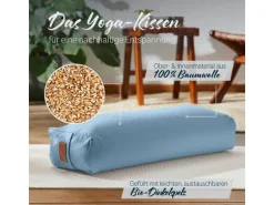 DoYourYoga Yoga-Bolster Paravati Bio-Dinkelspelz, Hellblau