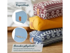 DoYourYoga Yoga-Bolster Paravati Bio-Dinkelspelz, Hellblau