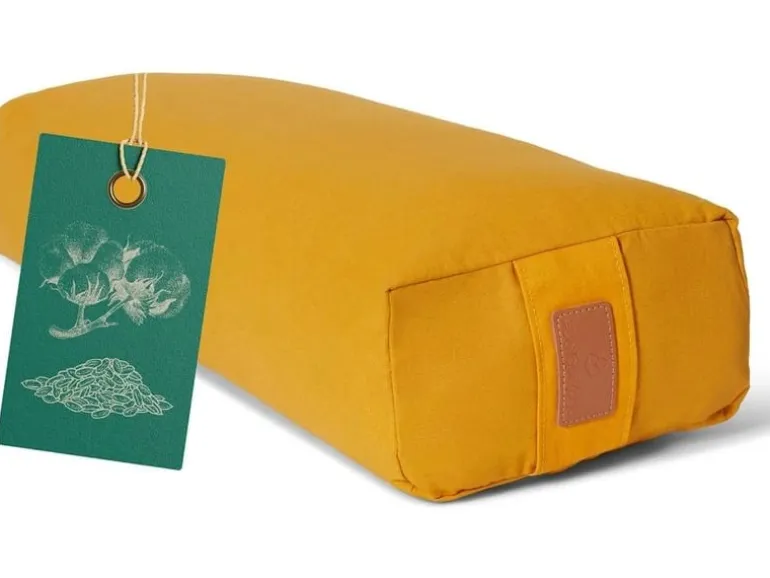 DoYourYoga Yoga-Bolster Paravati mit Bio-Dinkelspelz Gelb