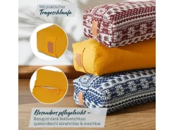 DoYourYoga Yoga-Bolster Paravati mit Bio-Dinkelspelz Gelb