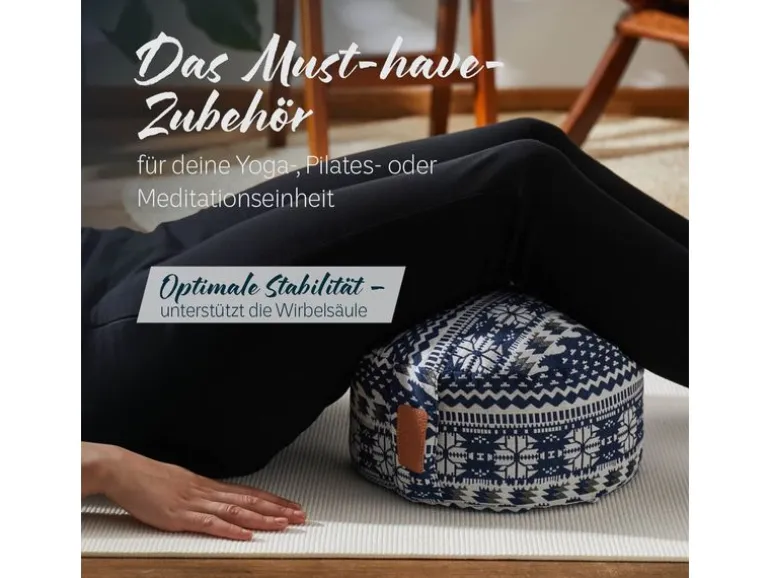 DoYourYoga Yoga-Kissen Vishnu Buchweizenschalen, Mehrfarbig