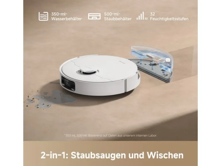 Dreame Saug- und Wischroboter D20 Pro Plus mit Clean Base, Weiss