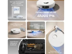 Dreame Saug- und Wischroboter D20 Pro Plus mit Clean Base, Weiss