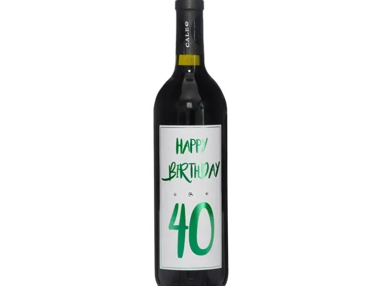 Dreams and Fantasy Geschenkidee Rotwein Happy Birthday 40 Grün, 750 ml