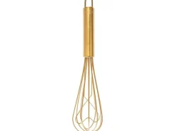 Dr.Oetker Schneebesen Edelstahl mattgold Herzform 23 cm