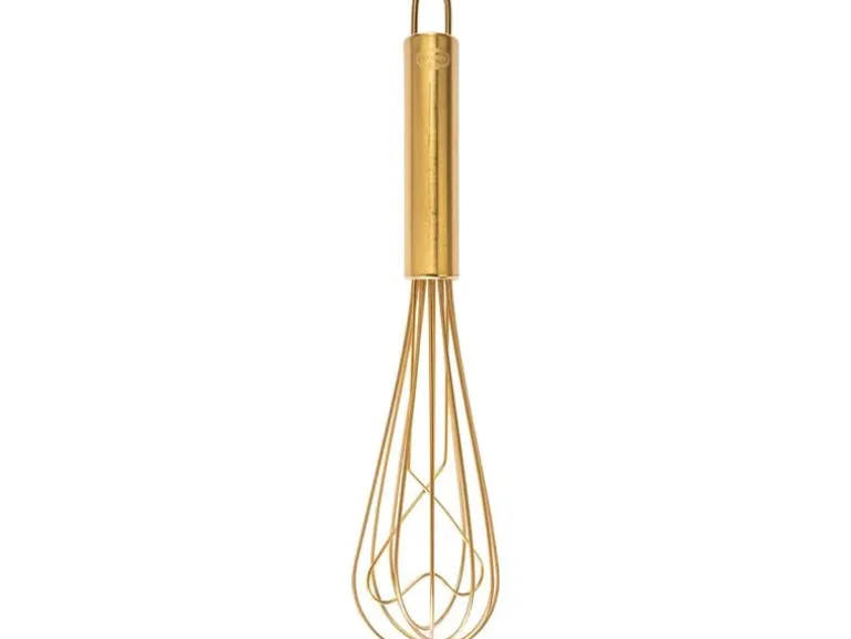 Dr.Oetker Schneebesen Edelstahl mattgold Herzform 23 cm