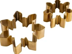 Dr.Oetker Schneeflocken-Ausstechformen Edelstahl Mattgold Ø 6.5 cm