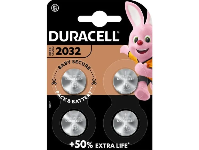 Duracell Knopfzelle Lithium CR2032 , 4 Stück