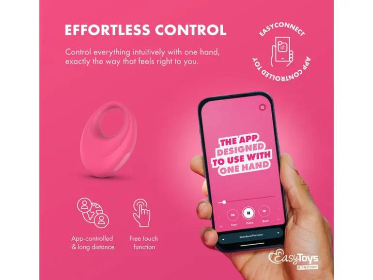 EasyConnect EasyConnect VibrationsPenisring Leo, appgesteuert Rosa