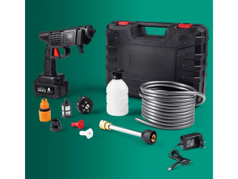 EASYmaxx Akku-Hochdruckreiniger 21 V, Schwarz
