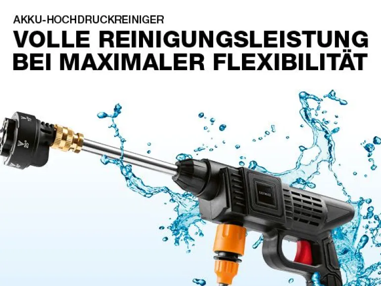 EASYmaxx Akku-Hochdruckreiniger 21 V, Schwarz