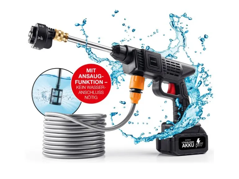 EASYmaxx Akku-Hochdruckreiniger 21 V, Schwarz