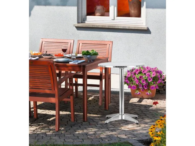 EASYmaxx Bartisch klappbar, 115 x 60 cm, Silber