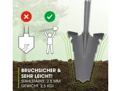 EASYmaxx EASYmaxx Spaten- & Wurzelsäge - 114 cm, Grau/Rot