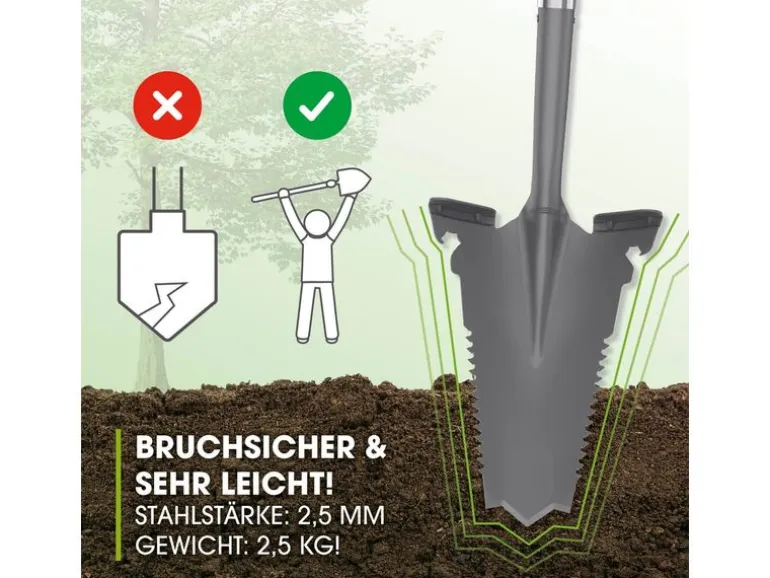 EASYmaxx EASYmaxx Spaten- & Wurzelsäge - 114 cm, Grau/Rot