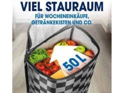 EASYmaxx Einkaufstrolley 52 l, Schwarz / Grau