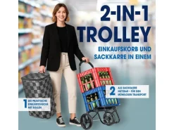 EASYmaxx Einkaufstrolley  52 l, Schwarz / Grau