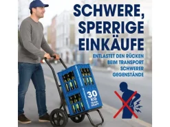 EASYmaxx Einkaufstrolley 52 l, Schwarz / Grau