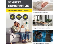 EASYmaxx Moskitonetz 100 x 210 cm Magic Klick, Schwarz
