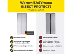 EASYmaxx Moskitonetz 100 x 210 cm Magic Klick, Schwarz