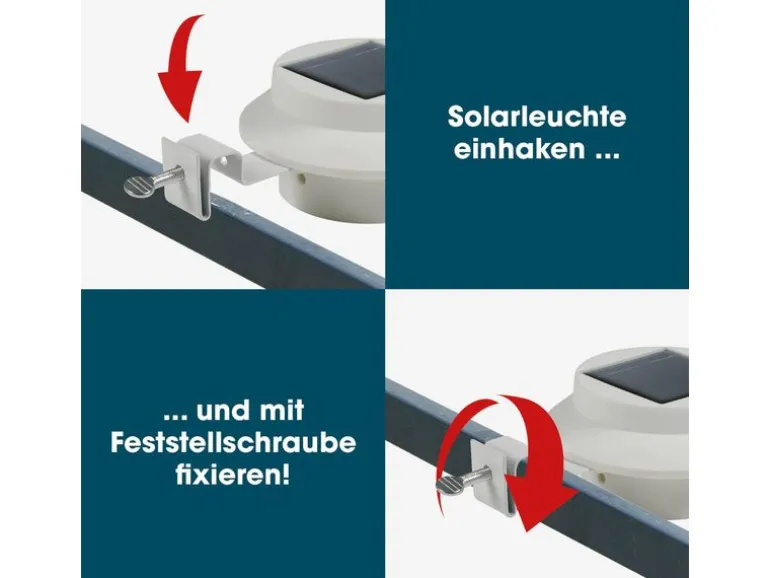 EASYmaxx Solar-Leuchte Dachrinne 3er-Set 1.2 V