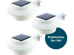 EASYmaxx Solar-Leuchte Dachrinne 3er-Set 1.2 V