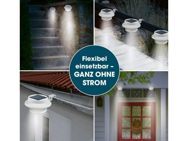 EASYmaxx Solar-Leuchte Dachrinne 3er-Set 1.2 V