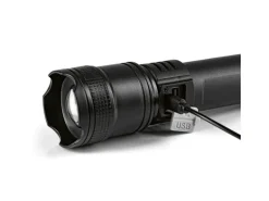 EASYmaxx Taschenlampe wiederaufladbar 3.7 V schwarz inkl. USB-Kabel