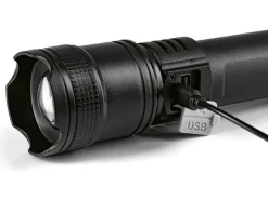 EASYmaxx Taschenlampe wiederaufladbar 3.7 V schwarz inkl. USB-Kabel