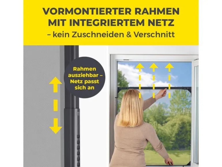 EASYmaxx Teleskop Insektenschutzgitter Anthrazit