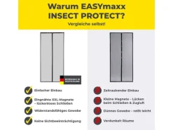EASYmaxx Tür-Moskitonetz Strong Click, 100 x 210 cm, schwarz