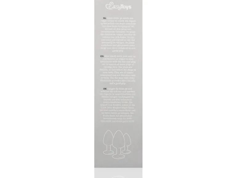 Easytoys Anal Plug aus Silikon mit Diamant Schwarz