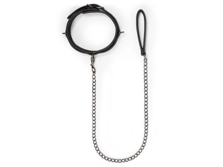 Easytoys Fetish Collection Fetisch Halsband mit Leine Schwarz