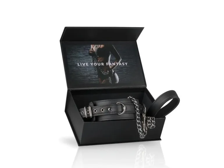 Easytoys Fetish Collection Fetisch Halsband mit Leine Schwarz