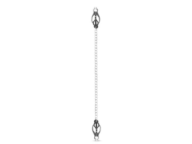 Easytoys Fetish Collection Japanische Kleeklammern mit Kette Silber