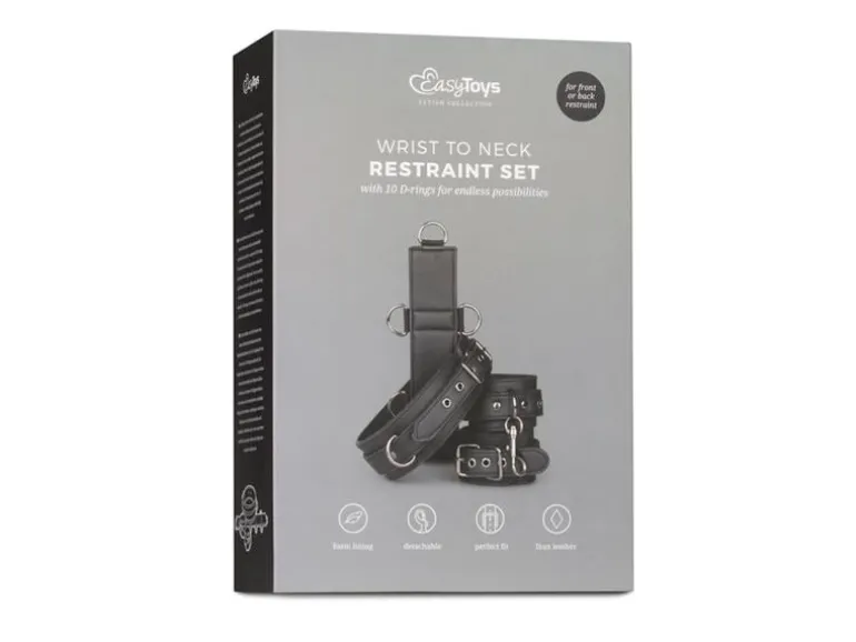 Easytoys Fetish Collection Nacken und Handgelenksfesseln Schwarz