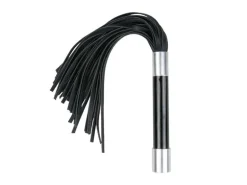 Easytoys Fetish Collection Riemenpeitsche mit Metallgriff Schwarz