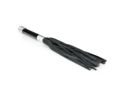Easytoys Fetish Collection Riemenpeitsche mit Metallgriff Schwarz
