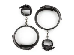 Easytoys Fetish Collection Thigh und Wrist Cuff Set Schwarz