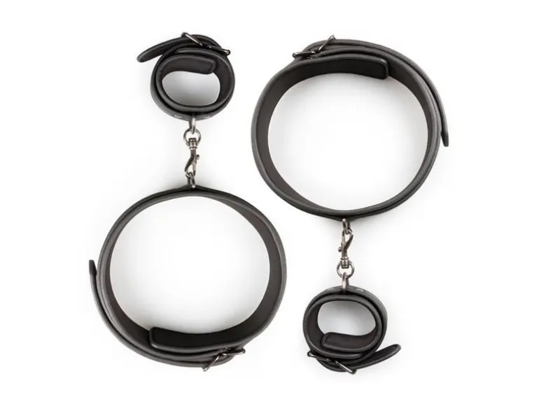 Easytoys Fetish Collection Thigh und Wrist Cuff Set Schwarz