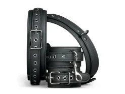 Easytoys Fetish Collection Thigh und Wrist Cuff Set Schwarz