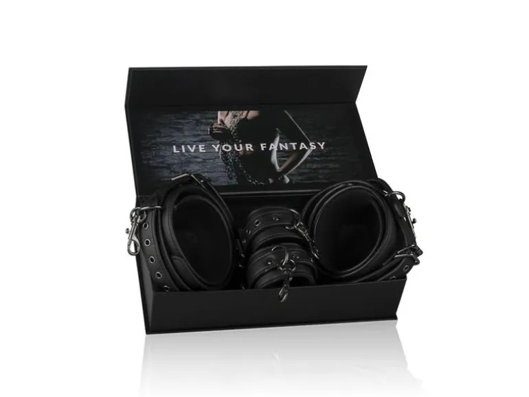 Easytoys Fetish Collection Thigh und Wrist Cuff Set Schwarz