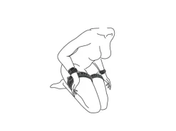 Easytoys Fetish Collection Thigh und Wrist Cuff Set Schwarz
