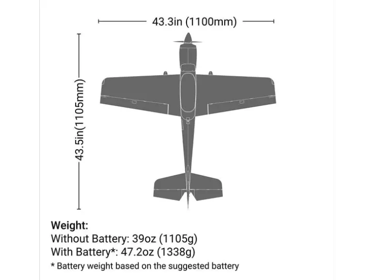 E-flite Flugzeug Sportix 1100 mm BNF AS3X+ und SAFE Select