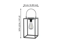 EGLO Leuchten Gartenlicht Deko Solarleuchte Laterne Schwarz